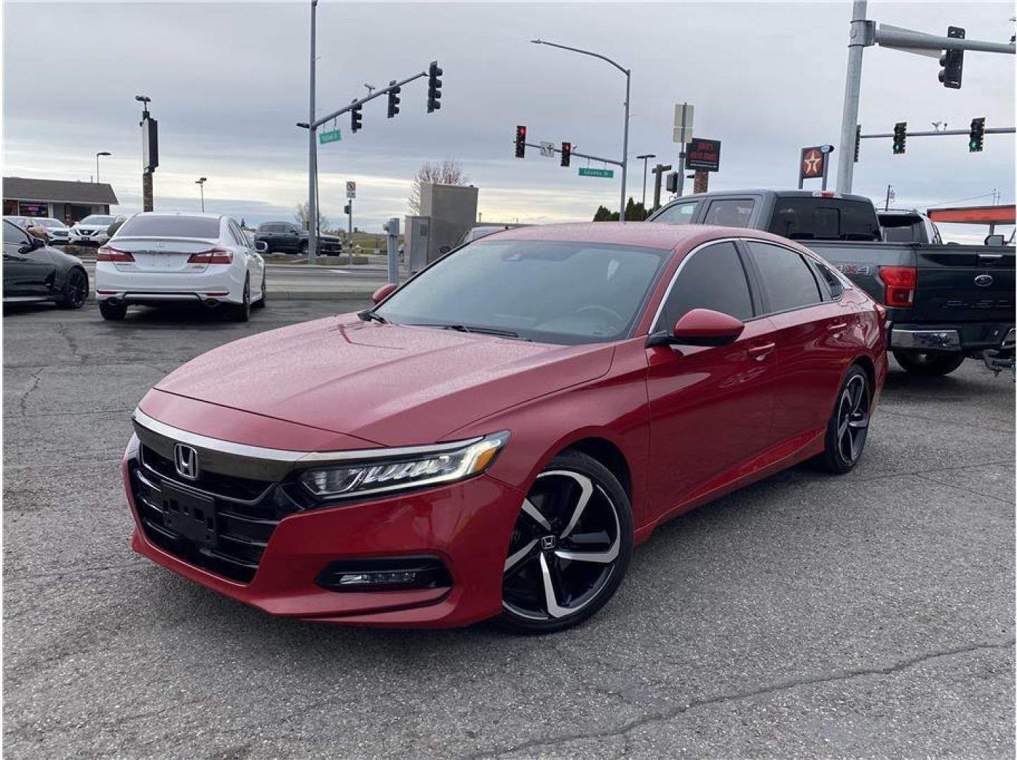 2019 Red /No Color Honda Accord (1HGCV1F31KA) with an 4-Cyl, i-VTEC, Turbo, 1.5 Liter engine, Automatic, CVT w/Sport Mode transmission, located at 607 W Columbia Drive, Kennewick, WA, 99336, (509) 987-1069, 46.216743, -119.126404 - Photo#0