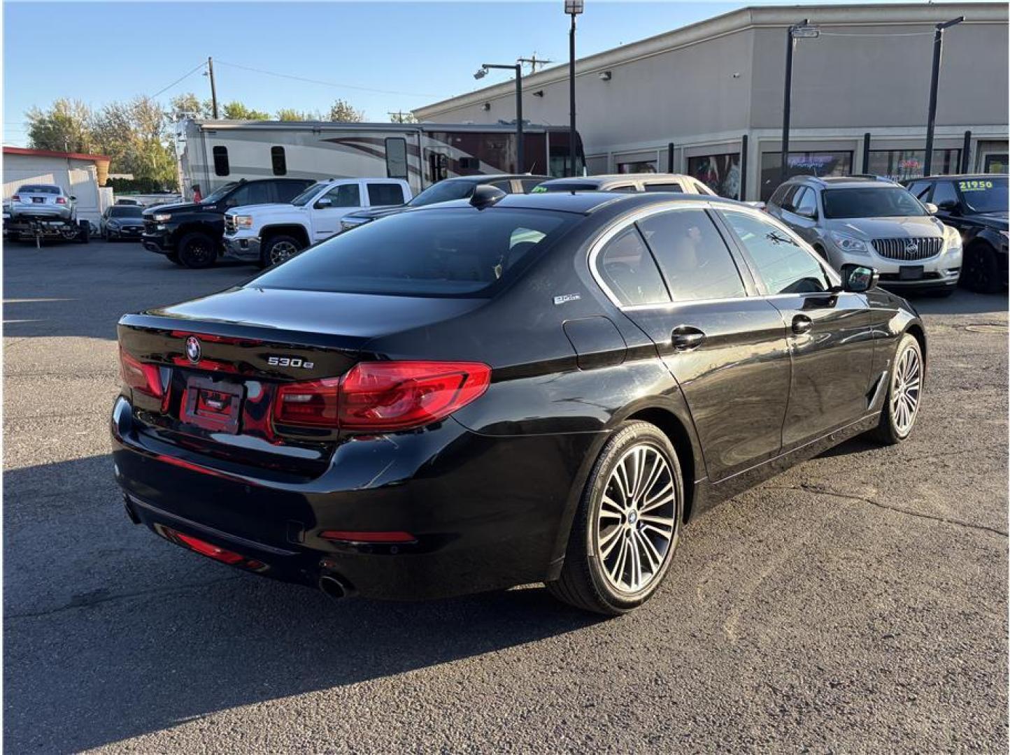 2019 Black /No Color BMW 5 Series 530e iPerformance (WBAJA9C52KB) with an 4-Cyl, Hybrid, Turbo, 2.0 Liter engine, Automatic, 8-Spd Adaptive w/Steptronic, Sport and Manual Modes transmission, located at 607 W Columbia Drive, Kennewick, WA, 99336, (509) 987-1069, 46.216743, -119.126404 - The 2019 BMW 530e iPerformance delivers a refined balance of luxury, performance, and efficiency through its advanced plug-in hybrid powertrain. Combining a 2.0L turbocharged engine with an electric motor, this 5 Series sedan offers smooth acceleration and impressive fuel efficiency, achieving up to - Photo#4