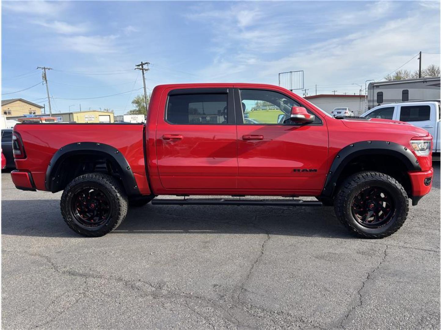 2019 Red /No Color Ram 1500 Crew Cab Rebel (1C6SRFLT1KN) with an V8, HEMI, eTorque, 5.7 Liter engine, Automatic, 8-Spd transmission, located at 607 W Columbia Drive, Kennewick, WA, 99336, (509) 987-1069, 46.216743, -119.126404 - The 2019 Ram 1500 Rebel Crew Cab delivers a powerful combination of off-road capability, bold styling, and full-size truck performance. Equipped with a proven 5.7L HEMI V8 engine producing strong horsepower and torque, this Rebel offers impressive towing capability of up to approximately 11,300 poun - Photo#3