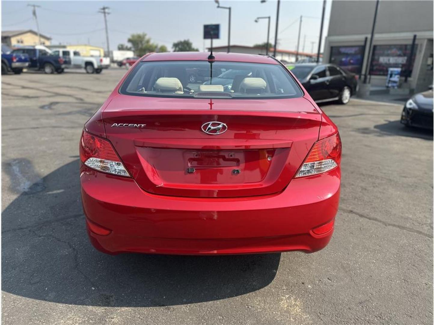 2013 Red /No Color Hyundai Accent (KMHCU4AEXDU) with an 4-Cyl, 1.6 Liter engine, Auto, 6-Spd w/Overdrive transmission, located at 607 W Columbia Drive, Kennewick, WA, 99336, (509) 987-1069, 46.216743, -119.126404- Photo#3