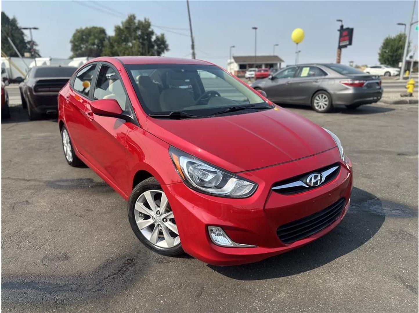 2013 Red /No Color Hyundai Accent (KMHCU4AEXDU) with an 4-Cyl, 1.6 Liter engine, Auto, 6-Spd w/Overdrive transmission, located at 607 W Columbia Drive, Kennewick, WA, 99336, (509) 987-1069, 46.216743, -119.126404- Photo#6
