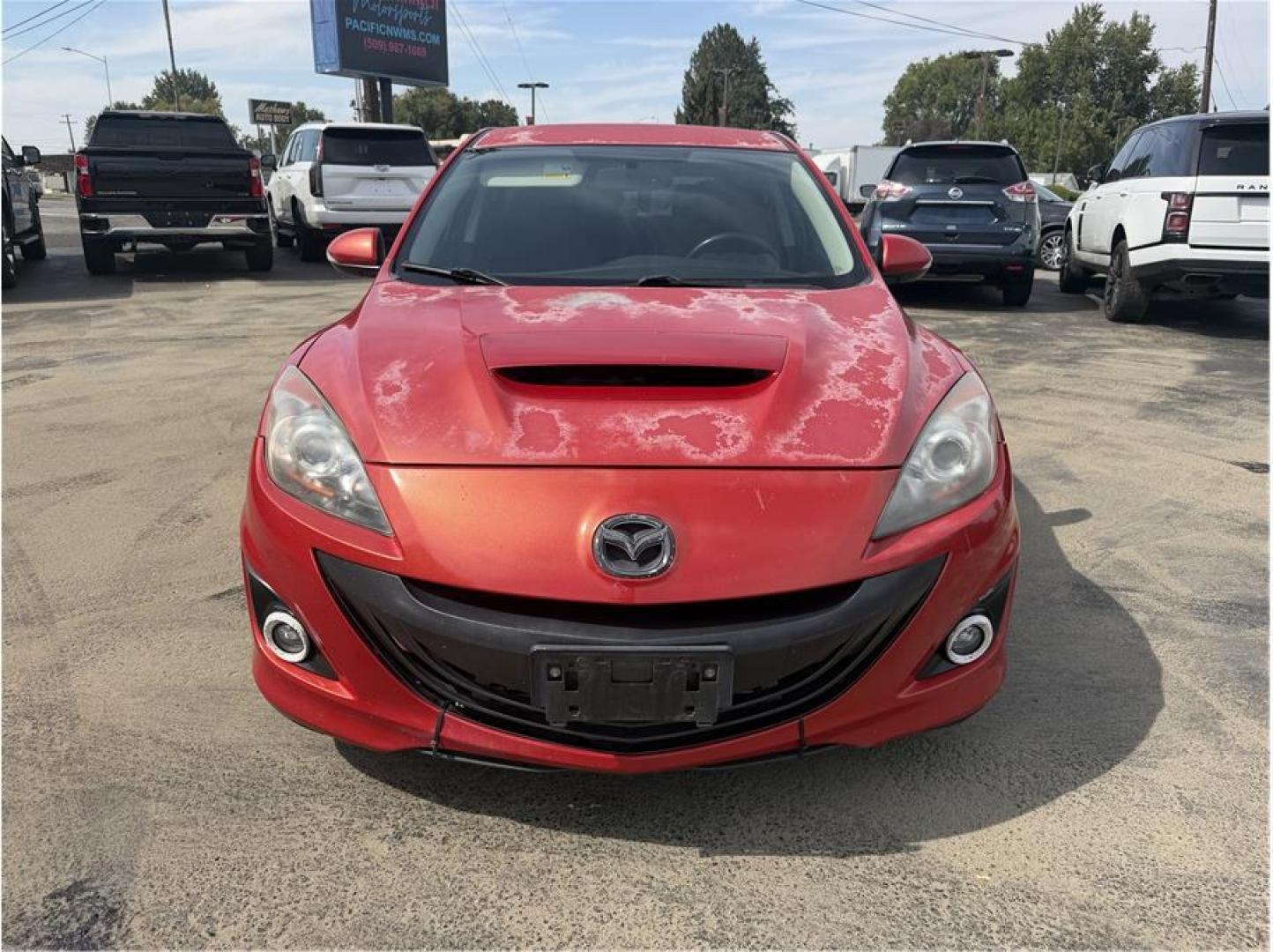2012 Red /No Color MAZDA MAZDA3 (JM1BL1L35C1) with an 4-Cyl, Turbo, 2.3 Liter engine, Manual, 6-Spd transmission, located at 607 W Columbia Drive, Kennewick, WA, 99336, (509) 987-1069, 46.216743, -119.126404- Photo#4